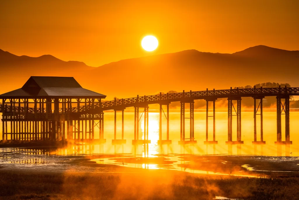 Aomori - Tsuru-no-mai Bridge - sunset