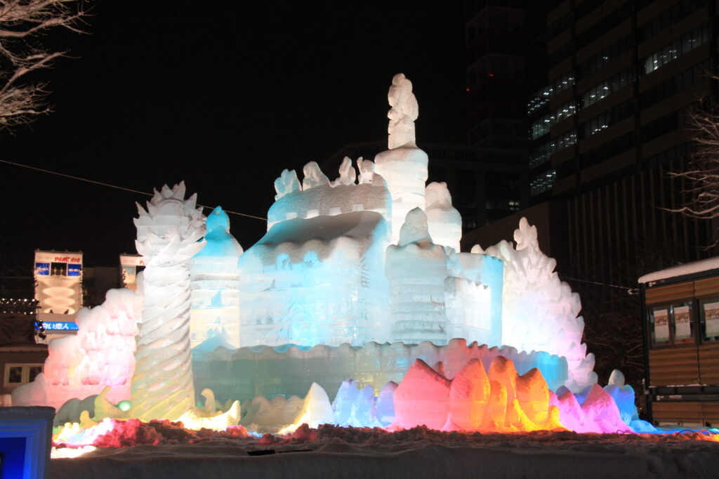 Sapporo Snow Festival - Lighted Up Snow Art